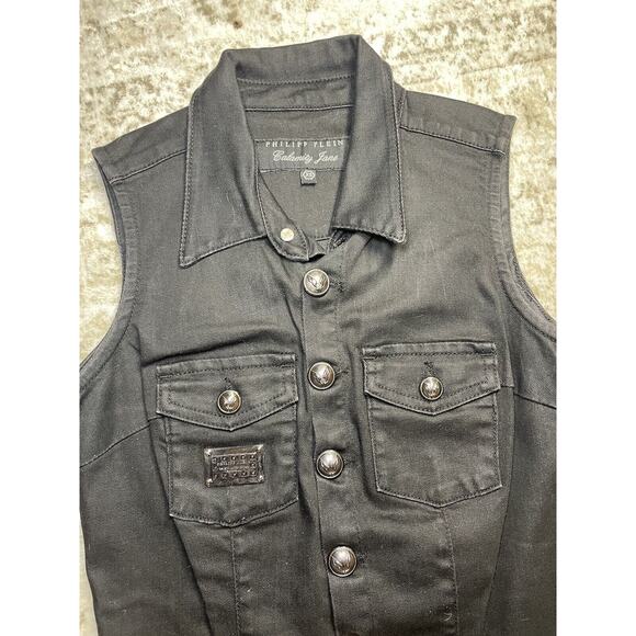 Philipp Plein Calamity Jain Limited Ed. Black Studded Skull Jumpsuit RARE XS - Picture 3 of 10